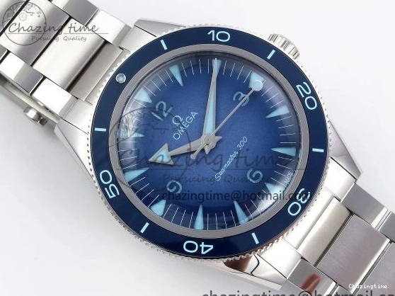 0504 Seamaster 300 Heritage VSF 1:1 Best Edition Blue Dial on SS Bracelet A8912 Super Clone Packable 7716